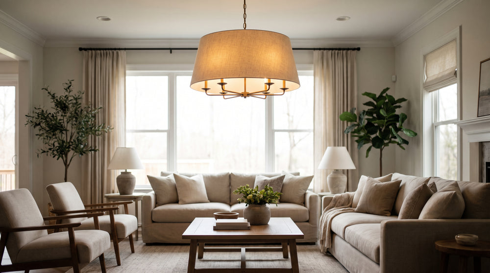 Fabric pendant light