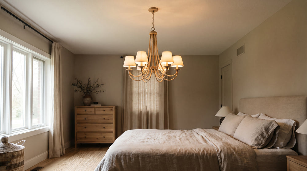 Beige chandeliers for bedroom