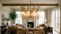 Beige chandeliers for living room