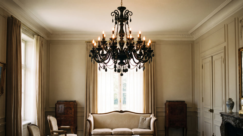 Baroque black chandeliers