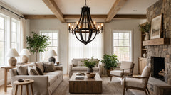 Black wooden chandeliers for living room