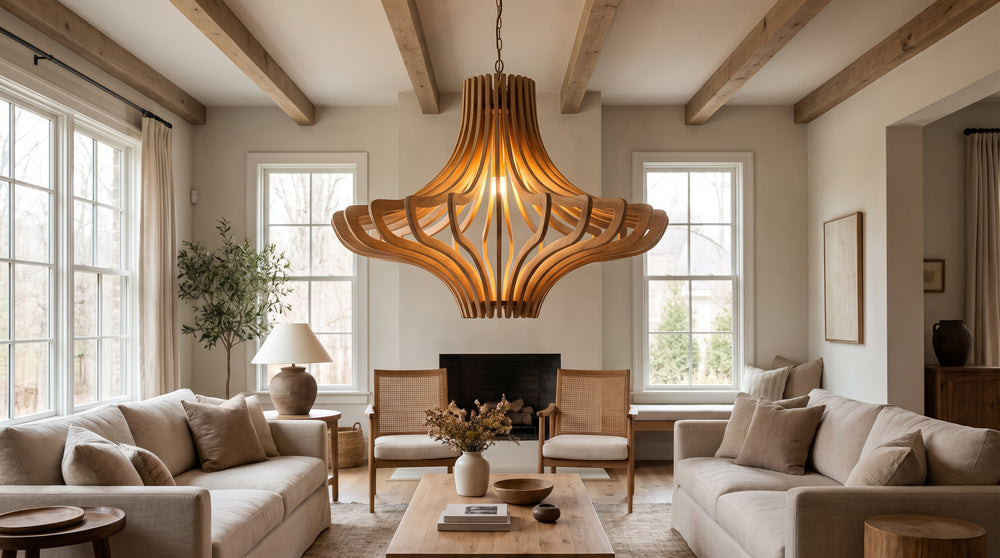 Designer wooden chandeliers