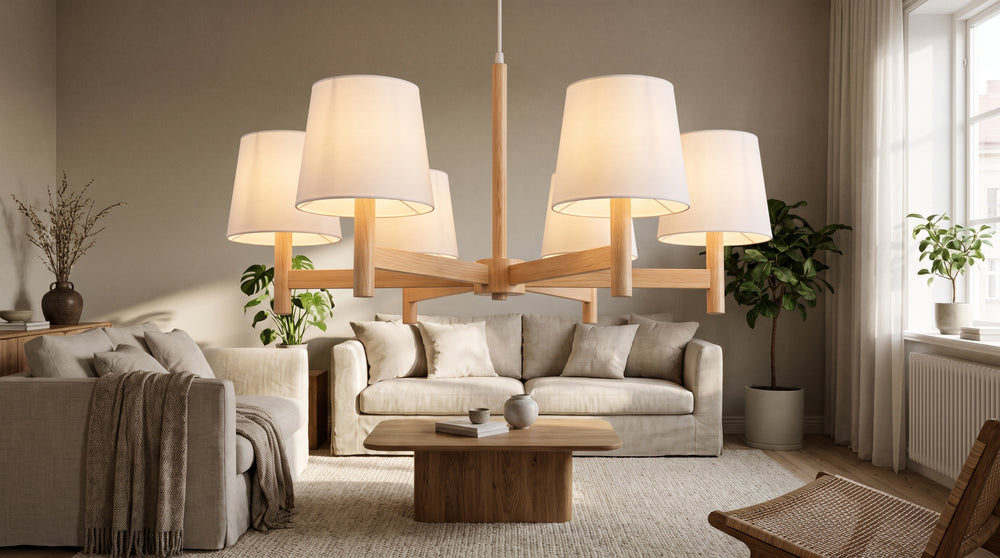Scandinavian wooden chandeliers