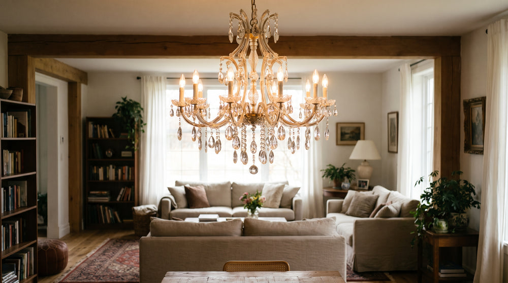 Crystal chandeliers for living room