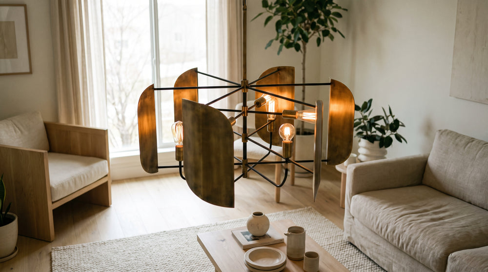 Modern metal chandeliers