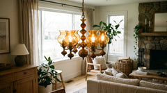 Vintage metal chandeliers