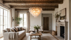 Glass chandeliers for living room