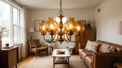 Vintage glass chandeliers