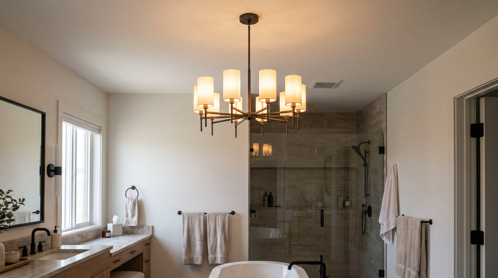 Modern bathroom chandeliers