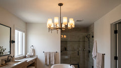 Modern bathroom chandeliers