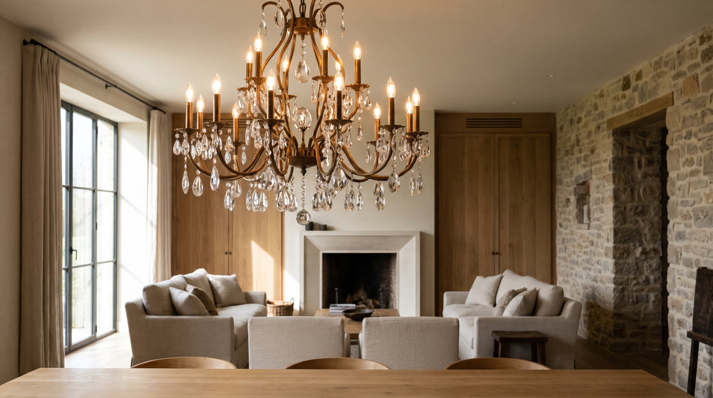 Crystal ceiling light