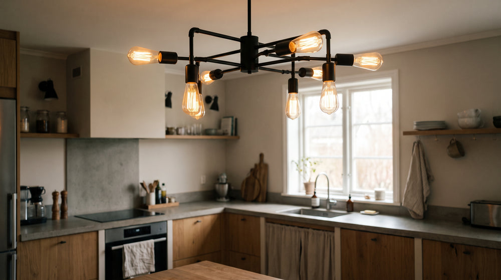 Industrial kitchen ceiling light