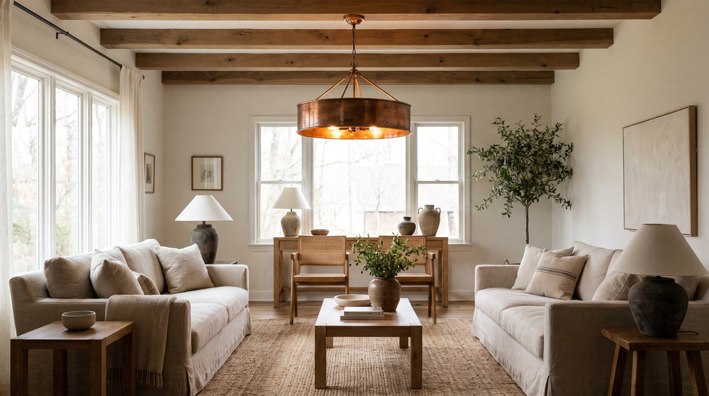 Copper ceiling light