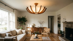 Linen ceiling light