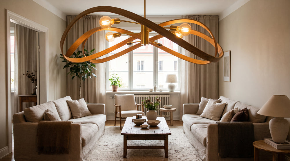 Walnut ceiling light