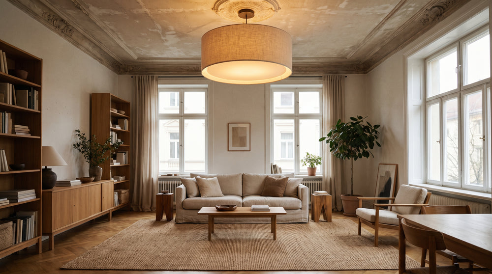 Fabric ceiling light