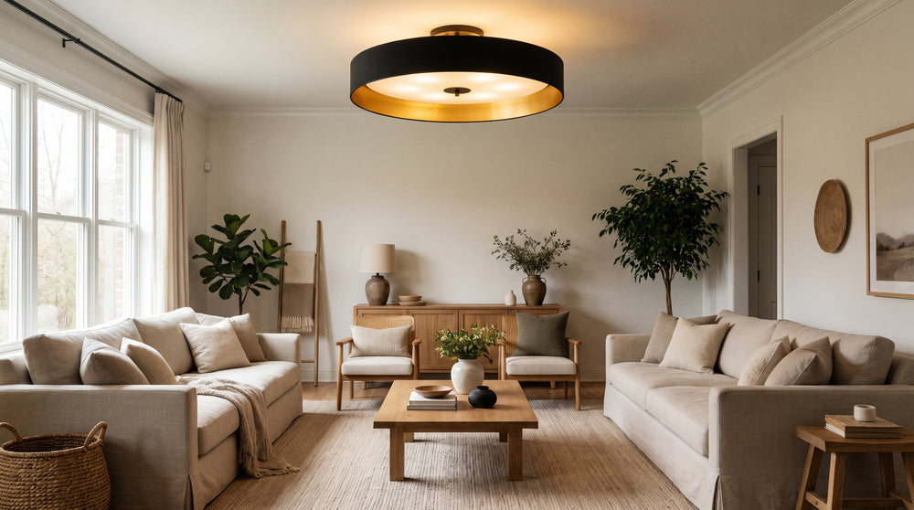 Gold/black ceiling lights