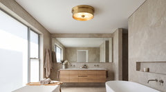 Gold-colored ceiling lights for bathrooms