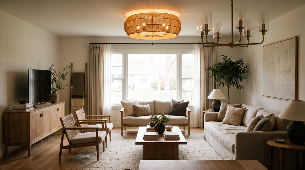 Orange ceiling lights