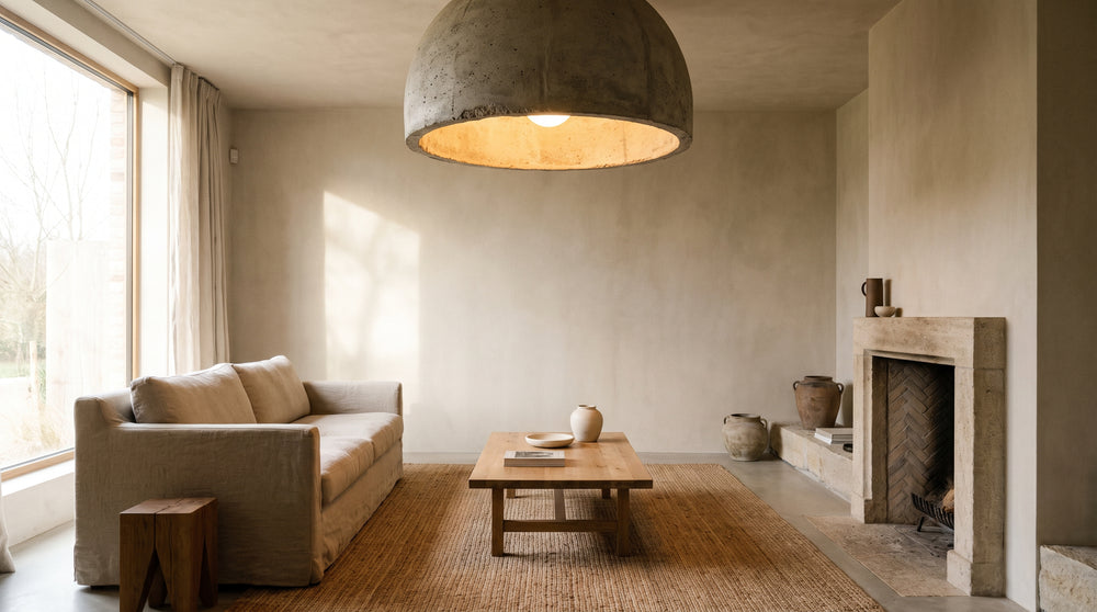 Concrete ceiling lights