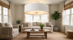 White wooden ceiling lights