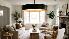 Black wooden ceiling lights