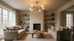 Brass and glass ceiling lights