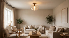 Smoked glass ceiling lights