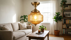Vintage glass ceiling lights