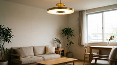Gold-colored LED ceiling lights
