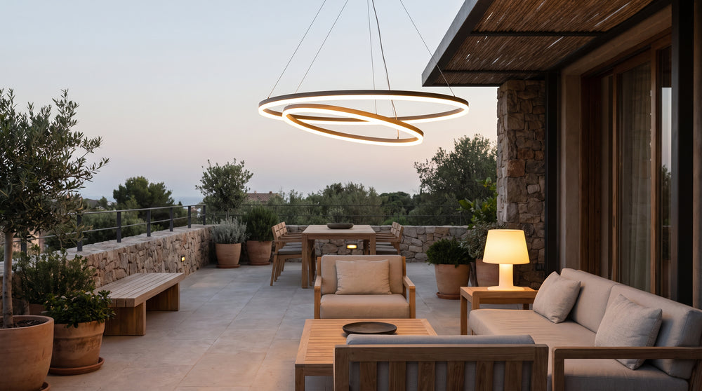 Designer LED outdoor floodlights