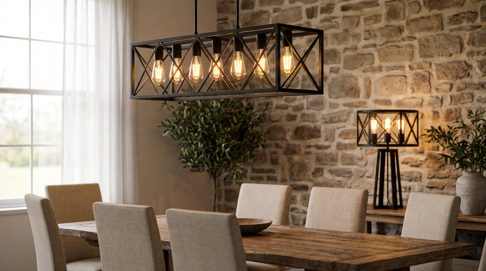 Industrial-style LED spotlights