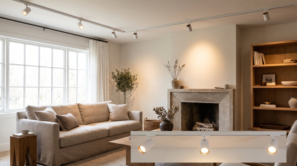 Double ceiling spotlight