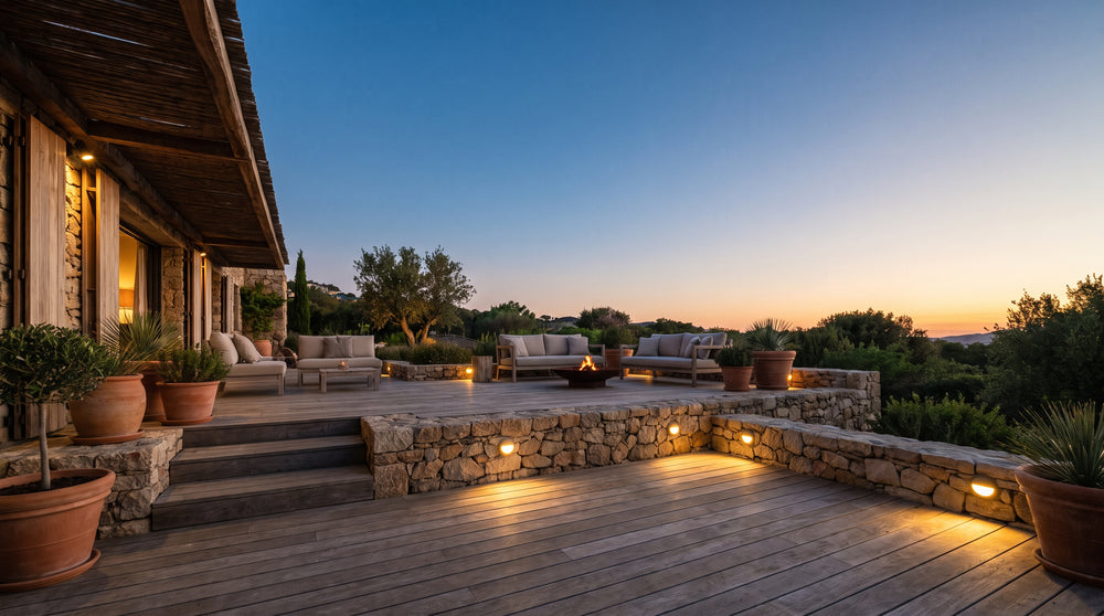 LED outdoor motion sensor spotlights