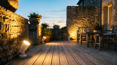 White LED outdoor spotlights