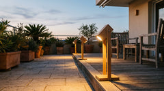 Wooden LED outdoor spotlights
