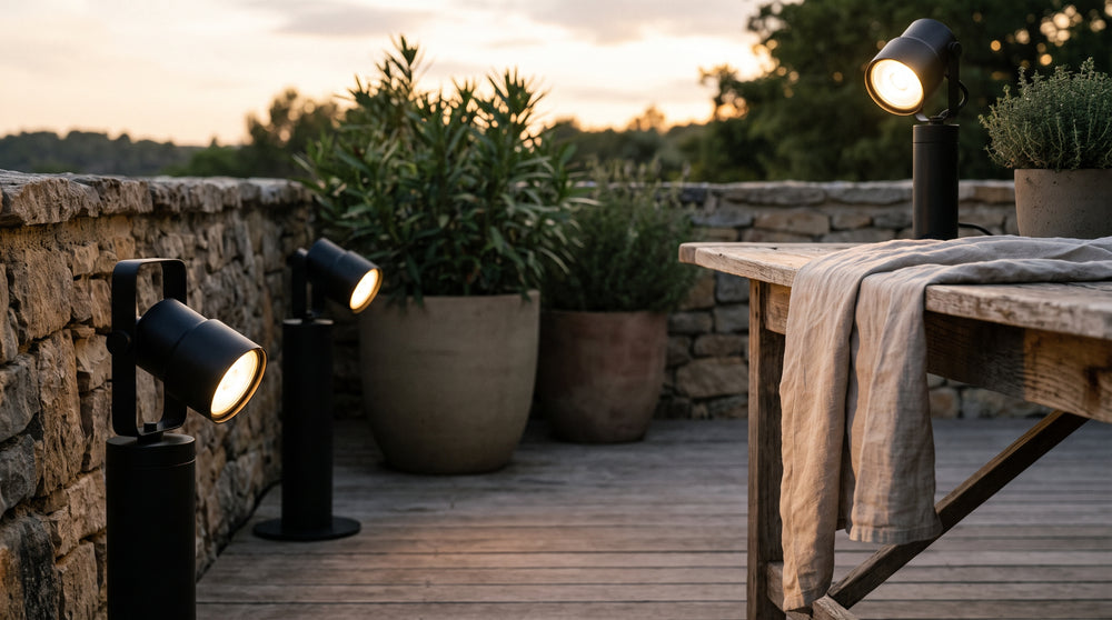 Waterproof LED outdoor spotlights
