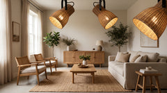 Rattan spotlights