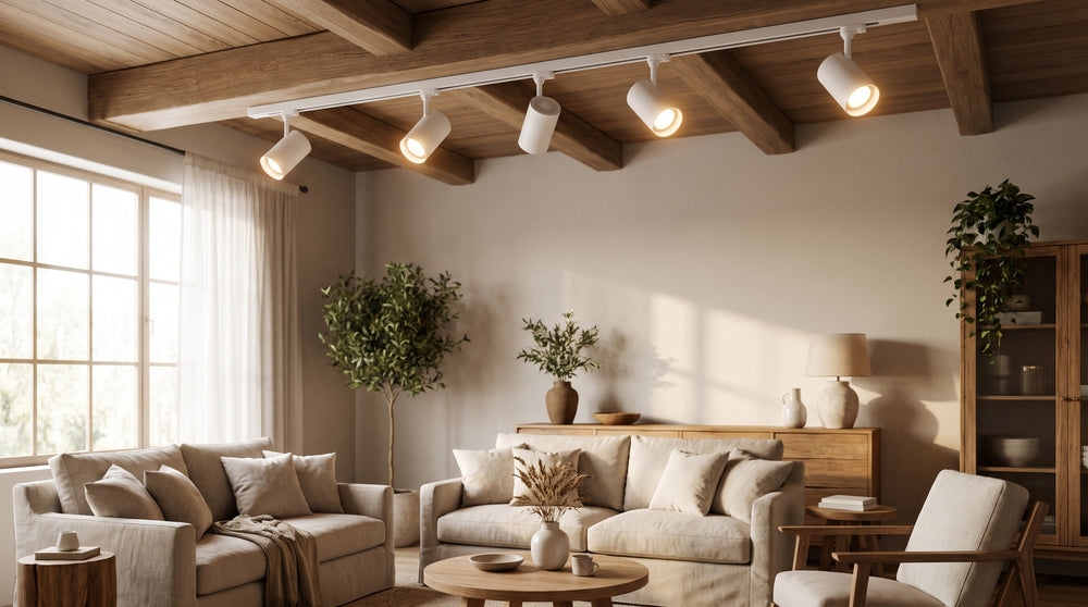 White recessed spotlights