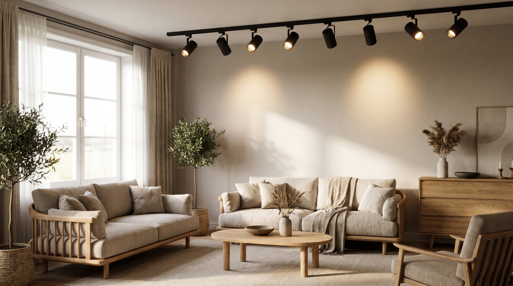 Black recessed spotlights
