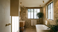 Recessed bathroom spotlights