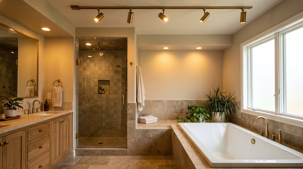 Waterproof bathroom spotlights