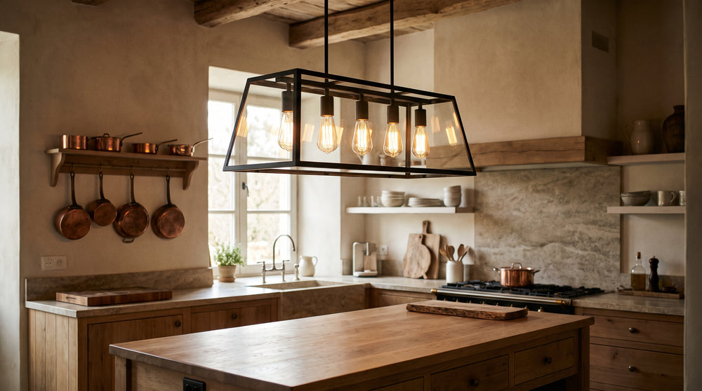 Industrial kitchen pendant light