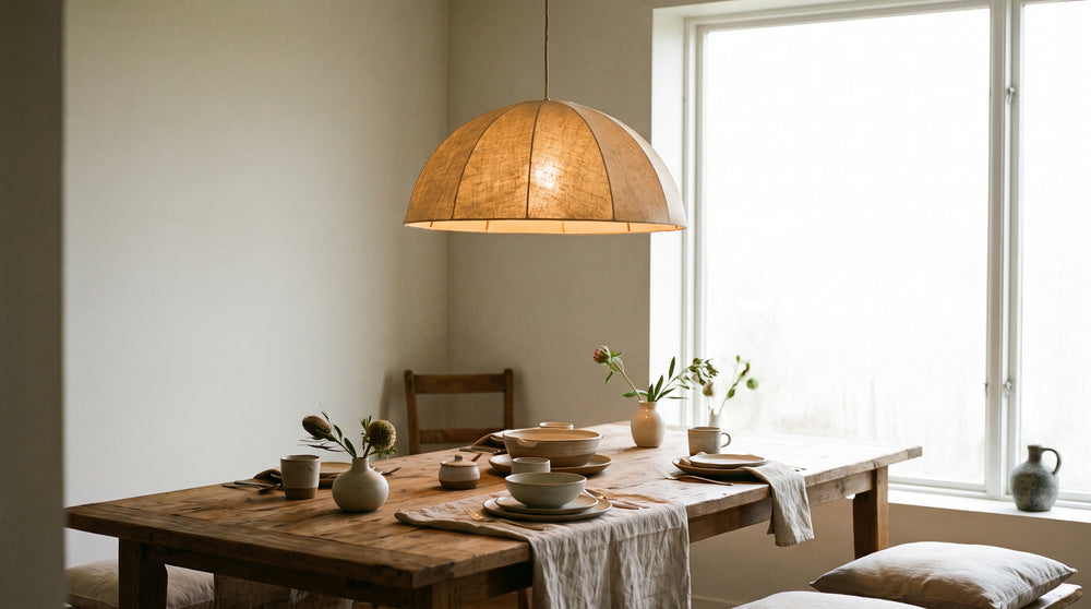 Linen pendant lamp