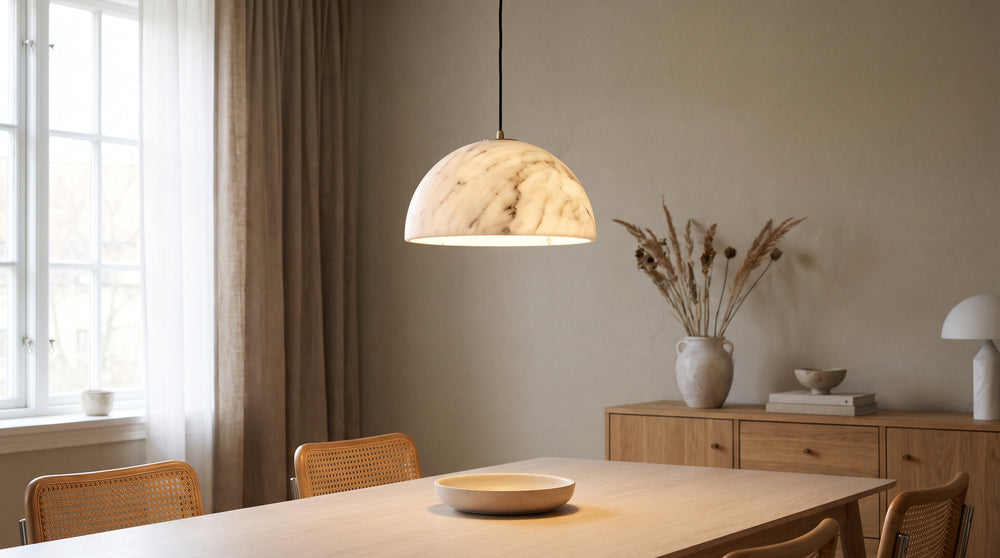 Marble pendant light
