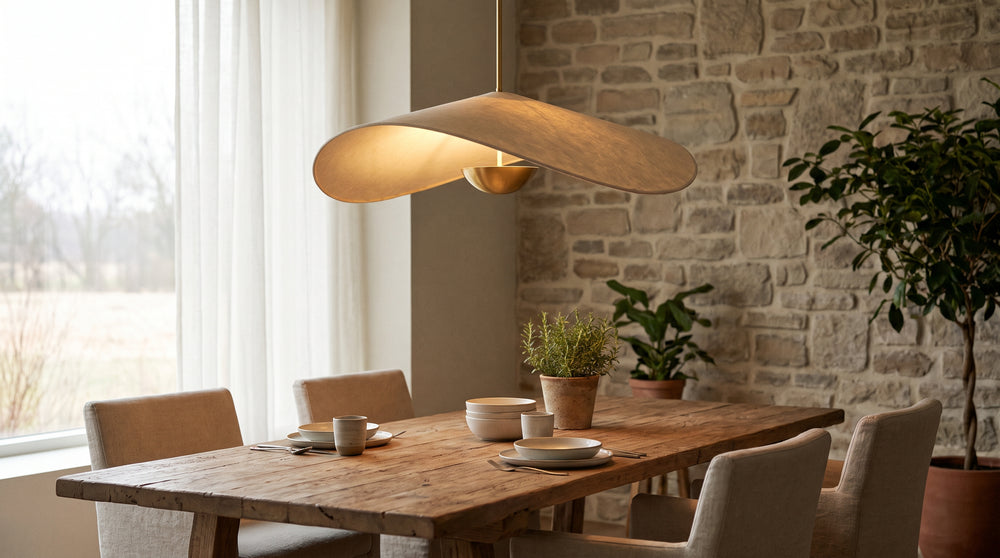 Orange pendant light
