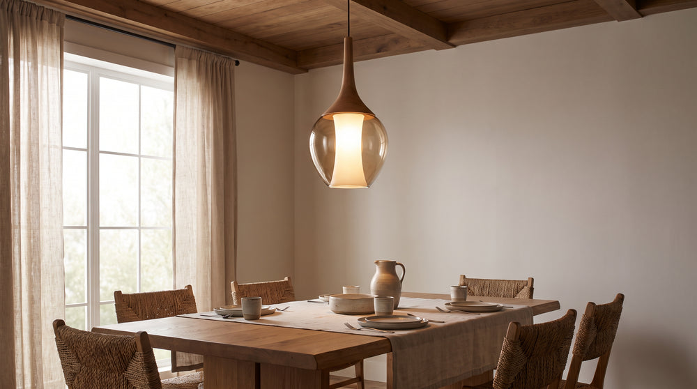 Crystal drop pendant light