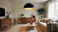 Black living room pendant light