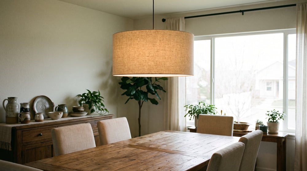 Fabric pendant light