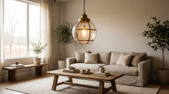 Beige pendant lights for living room